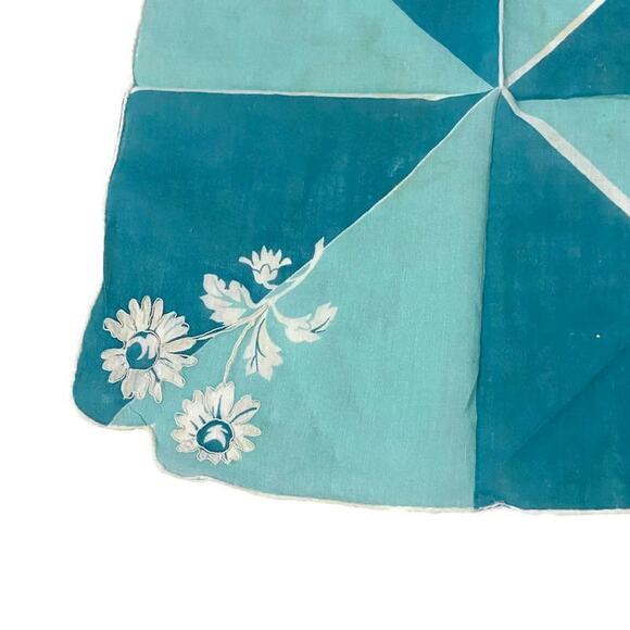 Daisy Pinwheel Handkerchief Vintage Pocket Scarf Formal Grandpa Collect Vintage - Picture 4 of 5